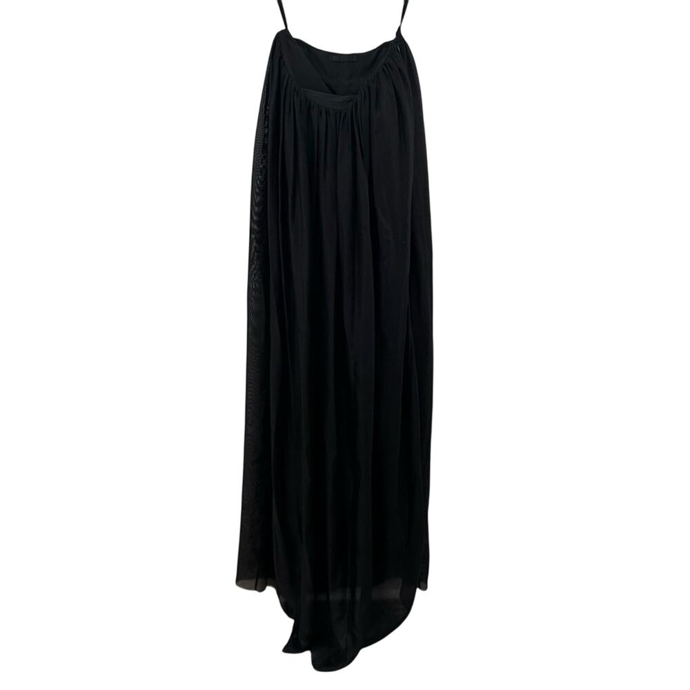 Jenni Kayne Floor Length Organza Ball Gown Dress Women's Small Black Strapless
